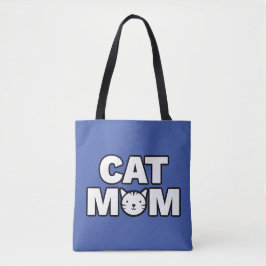 CAT MOM-Canvas tas (blauw)