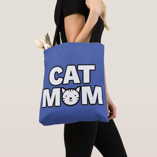 CAT MOM-Canvas tas (blauw) (Dichtbij)
