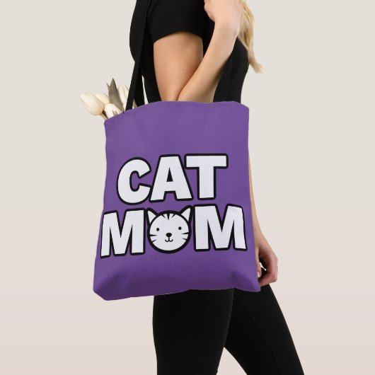 CAT MOM-Canvas tas (Paars) (Dichtbij)