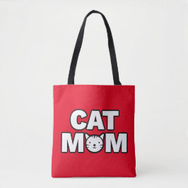 CAT MOM-Canvas tas (rood)