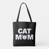 CAT MOM-Canvas tas (zwart) (Achterkant)