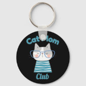 Cat Mom Club – Funny Feline Lover for Pet Parents Sleutelhanger (Achterkant)