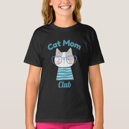 Cat Mom Club – Funny Feline Lover for Pet Parents T-shirt (Voorkant)
