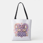 Cat Mom Club – trendy schouder Canvas tas (Achterkant)
