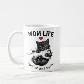 Cat Mom Coffee Mug | Mom Life Cute Kitten Funny  Koffiemok