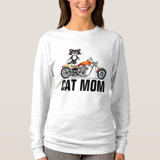 CAT MOM-draagtassen motorfiets T-shirt (Voorkant)