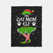Cat Mom Elf Christmas Family Girls Women Elf Squad Fleece Deken (Voorkant)