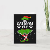Cat Mom Elf Christmas Family Girls Women Elf Squad Kaart (Voorkant)
