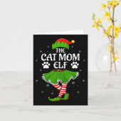 Cat Mom Elf Christmas Family Girls Women Elf Squad Kaart (Gele Bloem)