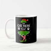 Cat Mom Elf Christmas Family Girls Women Elf Squad Koffiemok (Links)