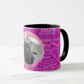 Cat Mom Foto Word Cloud Valentijn Mok (Voorkant rechts)