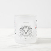 Cat Mom Frosted Glass Mok – Paws, Spint & Liefde (Center)