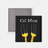 Cat Mom Funny Cat Scratch Whimsical Kat Magnet (Voorkant / Achterkant)