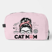 "Cat Mom" Funny Cute Cat Lover Women Toilettasje (Voorkant)