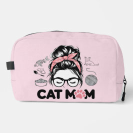 "Cat Mom" Funny Cute Cat Lover Women Toilettasje