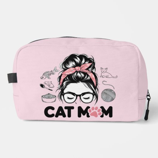 "Cat Mom" Funny Cute Cat Lover Women Toilettasje (Voorkant)