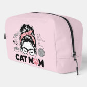 "Cat Mom" Funny Cute Cat Lover Women Toilettasje (Rechterhoek)