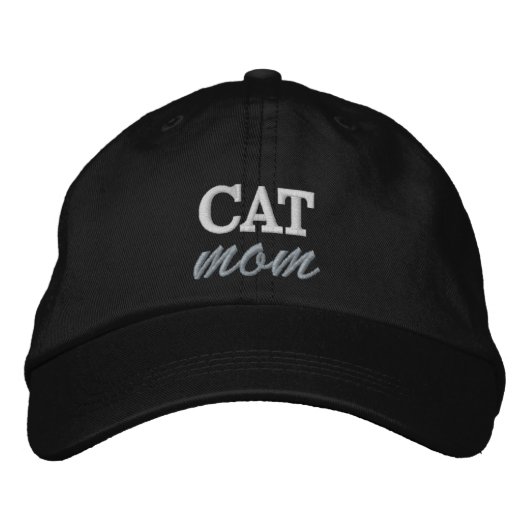 Cat Mom geborduurd Pet, Trendy Cat Lover Pet (Voorkant)