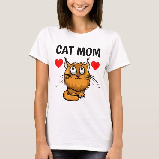 CAT MOM, GINGER CAT T SHIRTS (Voorkant)