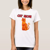 CAT MOM GINGER RED CAT T-SHIRTS T-SHIRT (Voorkant)