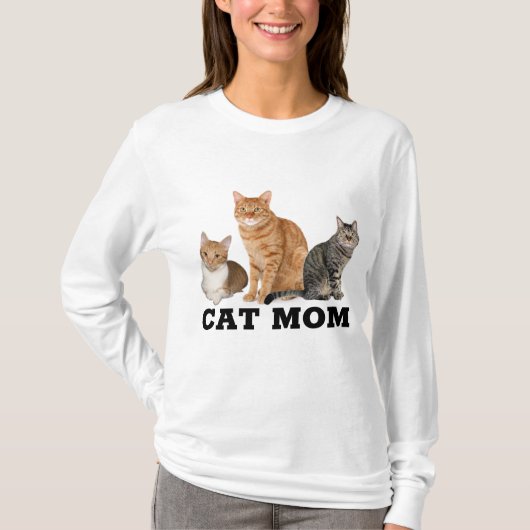 CAT MOM (Ginger Tabby) T-Shirts (Voorkant)