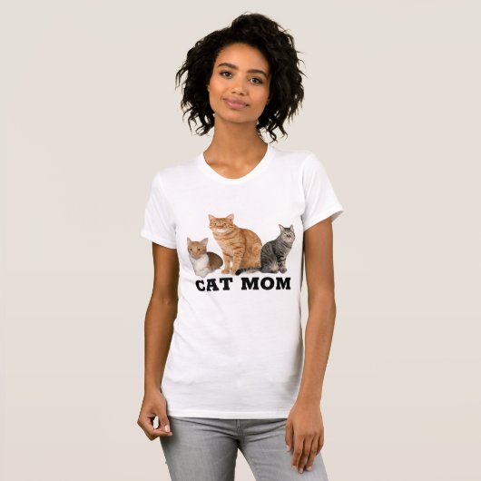 CAT MOM (Ginger Tabby) T-Shirts (Voorkant volledig)