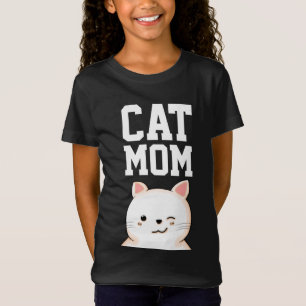 CAT MOM GIRLS Womens T-Shirts t - shirts