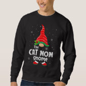 Cat Mom Gnome Matching Family Group Christmas Part Trui (Voorkant)