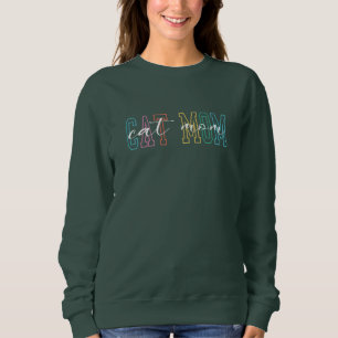 Cat Mom Graphic Trendy en kleurrijke designliefheb Trui