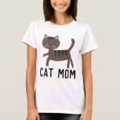 CAT MOM, GRAY CAT T-Shirts (Voorkant)