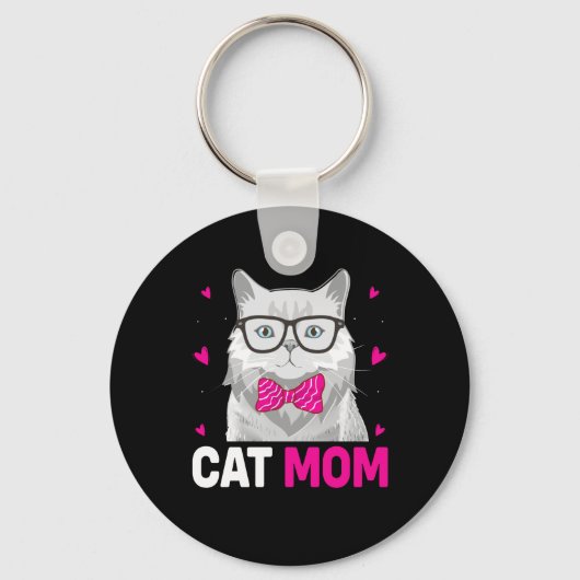 Cat Mom Happy Mothers Day Sleutelhanger (Voorkant)