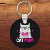 Cat Mom Happy Mothers Day Sleutelhanger (Voorkant)