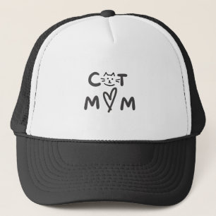 Cat Mom Heart Design Minimalistische kattenliefh Trucker Pet