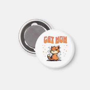 Cat Mom Kat Lover Pet Mama Magneet