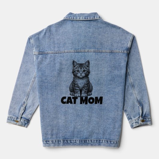 CAT MOM KITTEN DENIM JEAN JACKET (Achterkant)