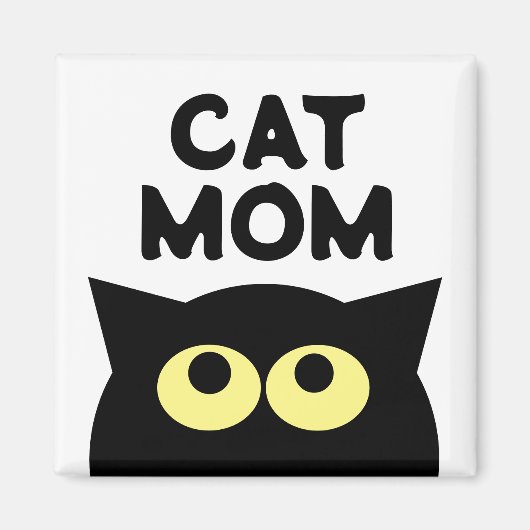 Cat Mom koelkastmagneet voor dierenliefhebbers Magneet (Voorkant)