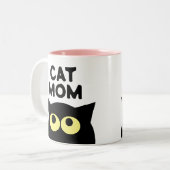 Cat Mom koffie mok cadeau voor huisdiereigenaar (Voorkant links)