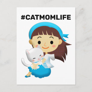 CAT MOM LIFE ART-BRIEFKAARTEN BRIEFKAART