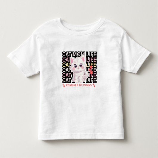 Cat Mom Life funny Kinder Shirts (Voorkant)