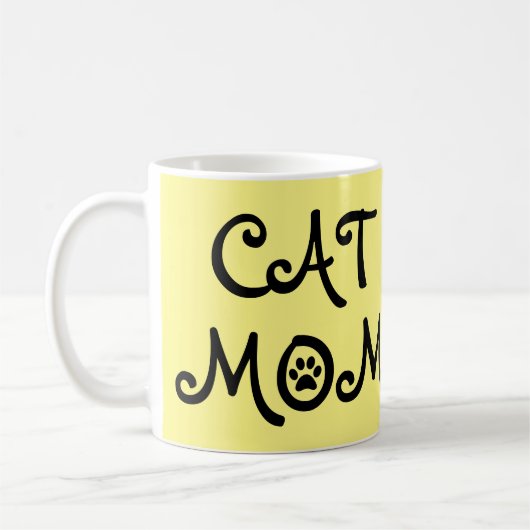 CAT MOM met Mok voor afdrukinkt van verf (Links)