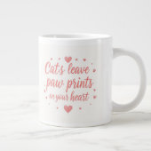 Cat Mom Moederdag Paw Prints Grote Koffiekop (Rechts)