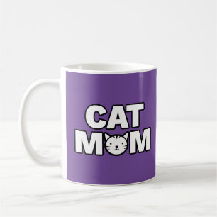 CAT MOM-Mok (Paars) Koffiemok