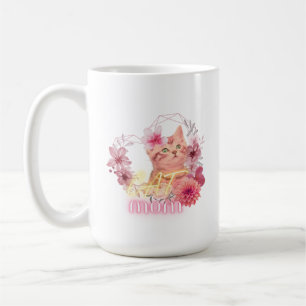 Cat Mom Mok – Schattigee Floral Kitten Koffiekopje