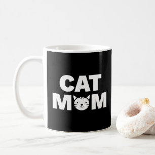 CAT MOM-Mok (zwart) Koffiemok
