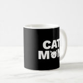 CAT MOM-Mok (zwart) Koffiemok (Voorkant rechts)