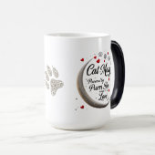 Cat Mom Morphing Mok – Moonlight, Paws & Love (Voorkant rechts)