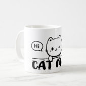 cat mom mug funny gift lover cute mug koffiemok (Voorkant links)