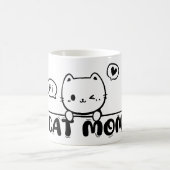 cat mom mug funny gift lover cute mug koffiemok (Center)