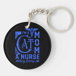 Cat Mom Nurse - Grappig cadeau voor verpleegkundig Sleutelhanger
