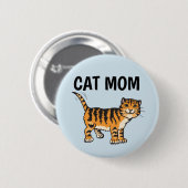 CAT MOM ORANJE TABBY-BUTTONNEN RONDE BUTTON 5,7 CM (Voorkant /achterkant)